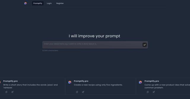 Promptify Editor - Auto-prompts for creative ideas.