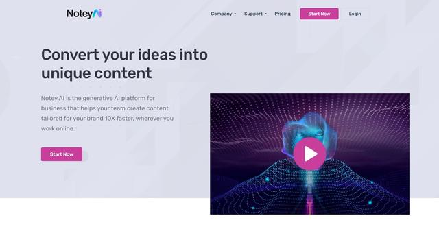 Notey.AI - Convert your ideas into unique content