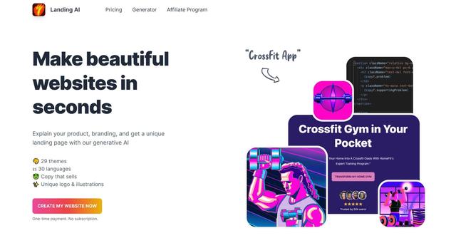 Landing AI - Rapidly Generate Unique, Branded Copywriting Landing Pages