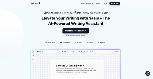 Yaara - Generate creative content from a given prompt