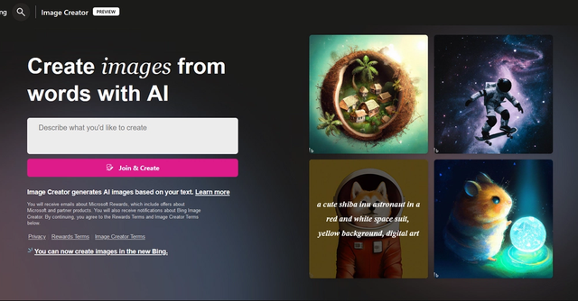 Bing Image Creator - Create images from words with AI