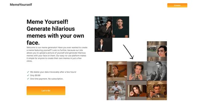 Meme Yourself - Generating personalized memes using uploaded photos.
