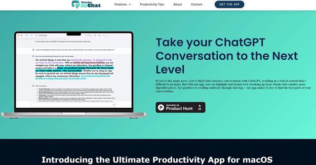 ThunderChatAI - Structure your Personal Workflow with ThunderChatAI for macOS