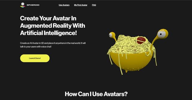 Spheroid - Customize 3D avatars for AR interaction.