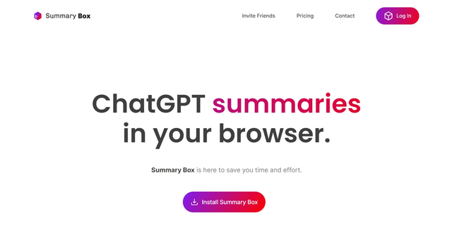 Summary Box - Summary Box is a online tool that allows users to create abstractive summaries of articles, text, YouTube videos, PDFs, and Google Docs
