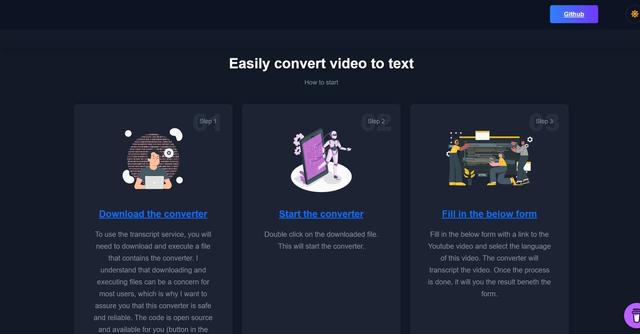 Video2text - Transcribes videos into text.