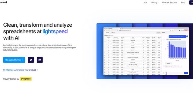 Luminal - Clean, transform and analyze spreadsheets at lightspeed with AI