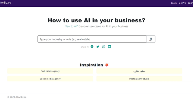 AIforBiz - Get Inspiration to integrate AI into your business