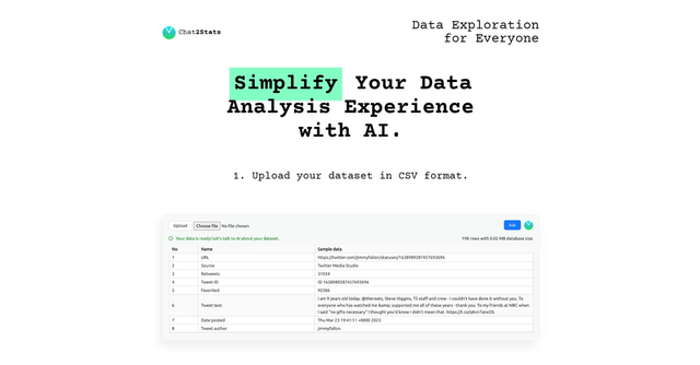 Chat2Stats - Generating insights from data analysis.