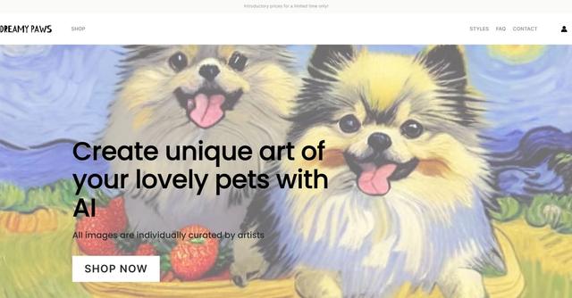 Dreamy Paws - Image creation of pets in unique styles.