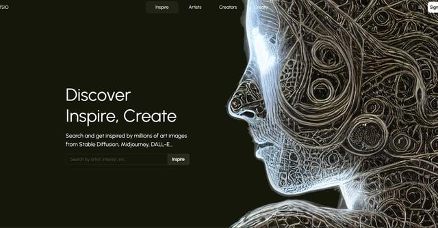 ARTSIO - ARTSIO is a web-based platform that allows users to discover, inspire, and create AI-generated images