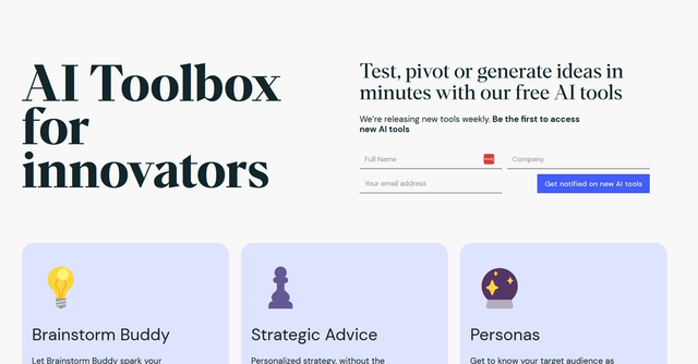 AI Toolbox for Innovators - A toolbox to help you accelerate your innovation process.