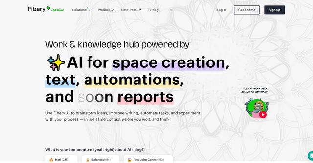 Fibery Ai - Productivity automation for brainstorming and writing.