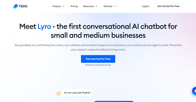 Lyro - Conversational AI Chatbot for Small and Medium Businesses