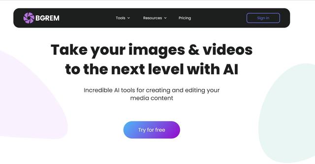 BgRem - AI-powered tools for creating and editing images and videos.