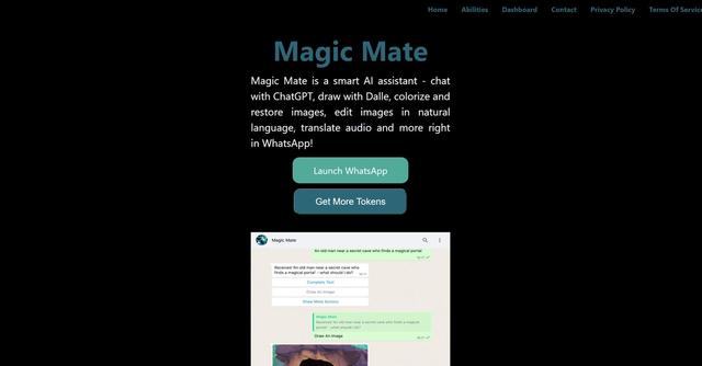 Magicmate - Magic Mate is an AI-powered assistant designed specifically for WhatsApp.