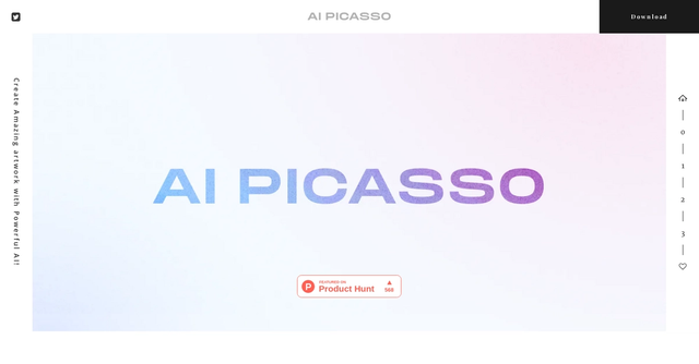 AI Picasso - AI creates art from text; edit filled areas with prompts.