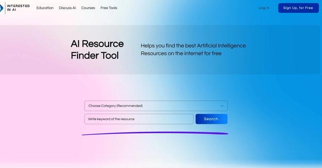 AI Resource Finder Tool - Find the Best Artificial Intelligence resources to learn from in seconds