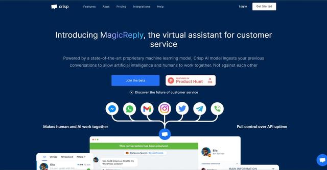 Crisp MagicReply - Introducing MagicReply, the virtual assistant for customer service