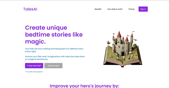 TalesAI - Create unique bedtime stories like magic using TalesAI