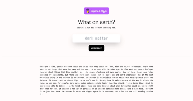 What on earth? - Create stories with one-word prompts for fun learning.