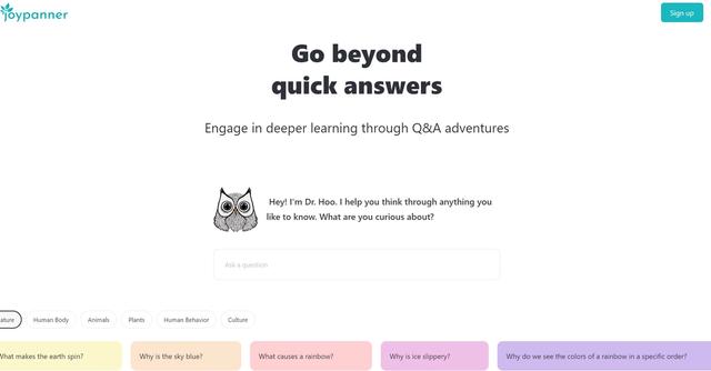 Joypanner - Spark your child's curiosity with Joypanner's interactive AI guide.