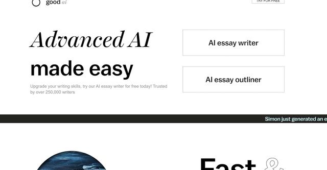 Good AI - Generate high-quality essays quickly with Good AI