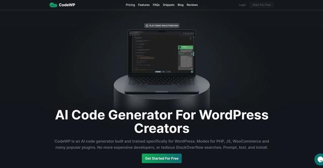 CodeWP - CodeWP is an AI-powered WordPress code generator that empowers users to build websites faster and more efficiently.