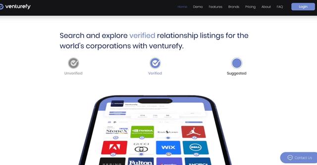 Venturefy - Verified relationship listings for global corporations