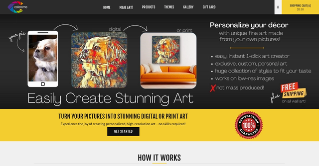 Coloromo AI Art Generator - Image to Art
