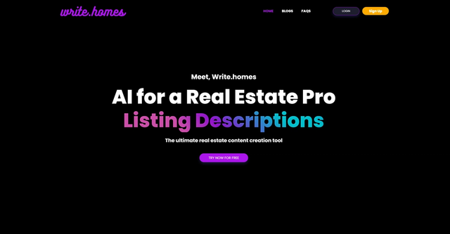 Write.homes - The ultimate real estate content creation tool