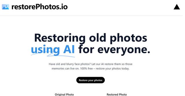 RestorePhotos - Restore old and blurry photos with AI