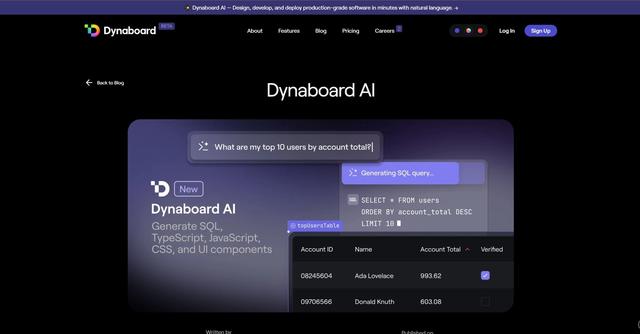Dynaboard AI - Dynaboard AI is a suite of AI functionalities aimed at accelerating the process of building custom, production-grade software.