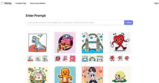 Sticky - Sticky is an AI-powered tool that allows users to create their own custom stickers in a quick and easy way.