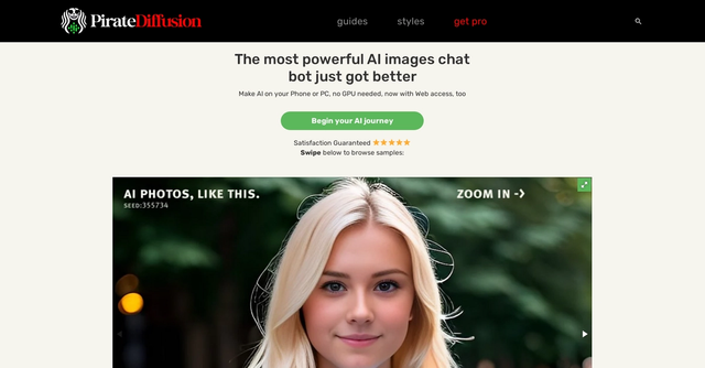 Pirate Diffusion - The most powerful AI images chat bot