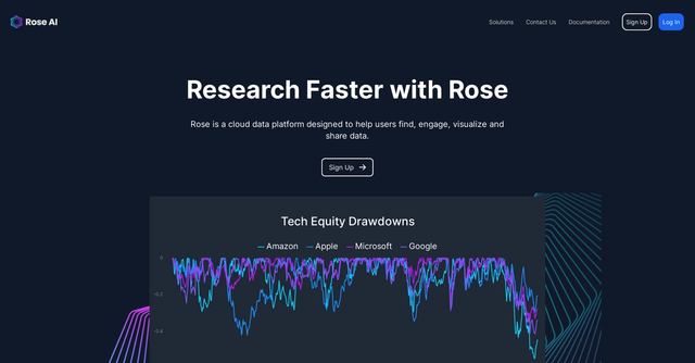 Rose AI - Rose is a cloud data platform designed to help users find, engage, visualize and share data.