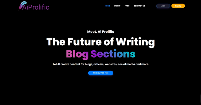 AiProlific - Fast & effortless generation of SEO-optimized content.