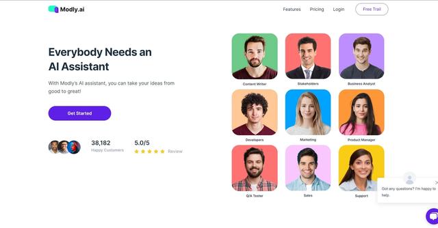Modly - Team support for product, QA, marketing.