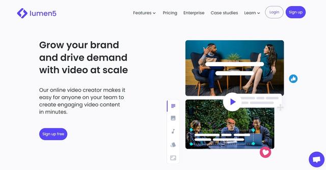 Lumen5  - Video creation platform designed for brands and businesses