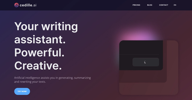 Cedille.ai - Cedille.ai is an advanced natural language processing (NLP) platform that harnesses the power of artificial intelligence (AI) to assist users in generating, summarizing, and rewriting text