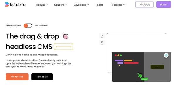 Builder.io - Leverage AI to generate Your Business Website today