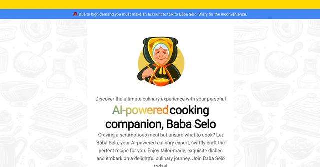 Baba Selo - AI-Powered Chatbot and Recipe Assistant for Creative Cooking