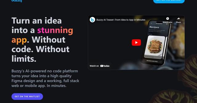 Buzzy Ai - Buzzy, an AI-powered no-code platform for creating stunning apps without coding.