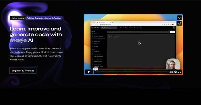 Refraction AI - AI-powered code generation tool for unit tests, refactoring, and documentation