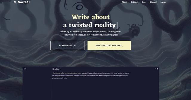 Novel AI - Assisted Authorship and Storytelling Subscription Service