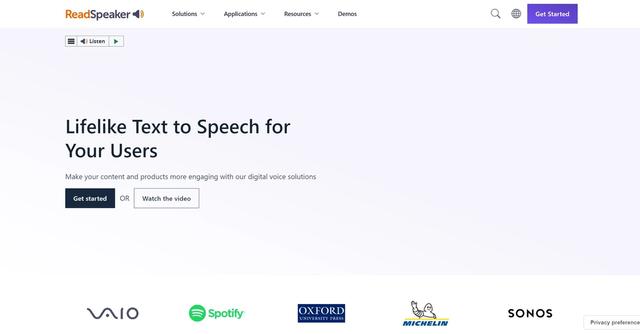 Readspeaker - ReadSpeaker is an AI voice innovation company that offers brands, agencies, and developers the technology to enhance customer experiences with custom digital voices