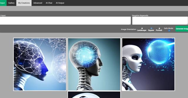 AI Input - Fast image creation based on text input.