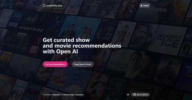 Watchthis.dev - Personalized movie and TV show recommendations.