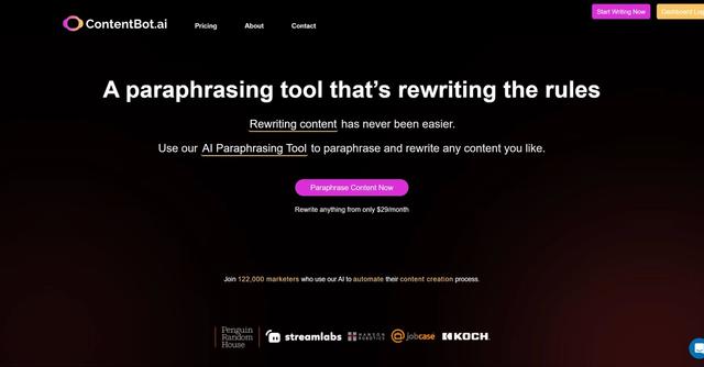 Contentbot.ai - ContentBot.ai is a paraphrasing tool that helps content creators generate high-quality and unique content quickly and easily.
