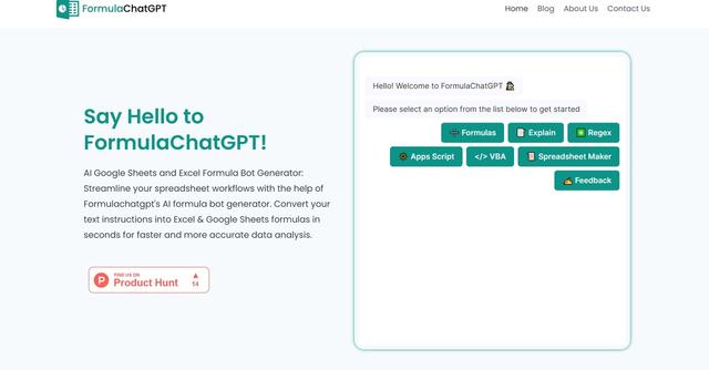 FormulaChatGPT - Fast formula gen & error fix in spreadsheets.